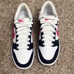 Nike Black and White Shoes with Pink Details